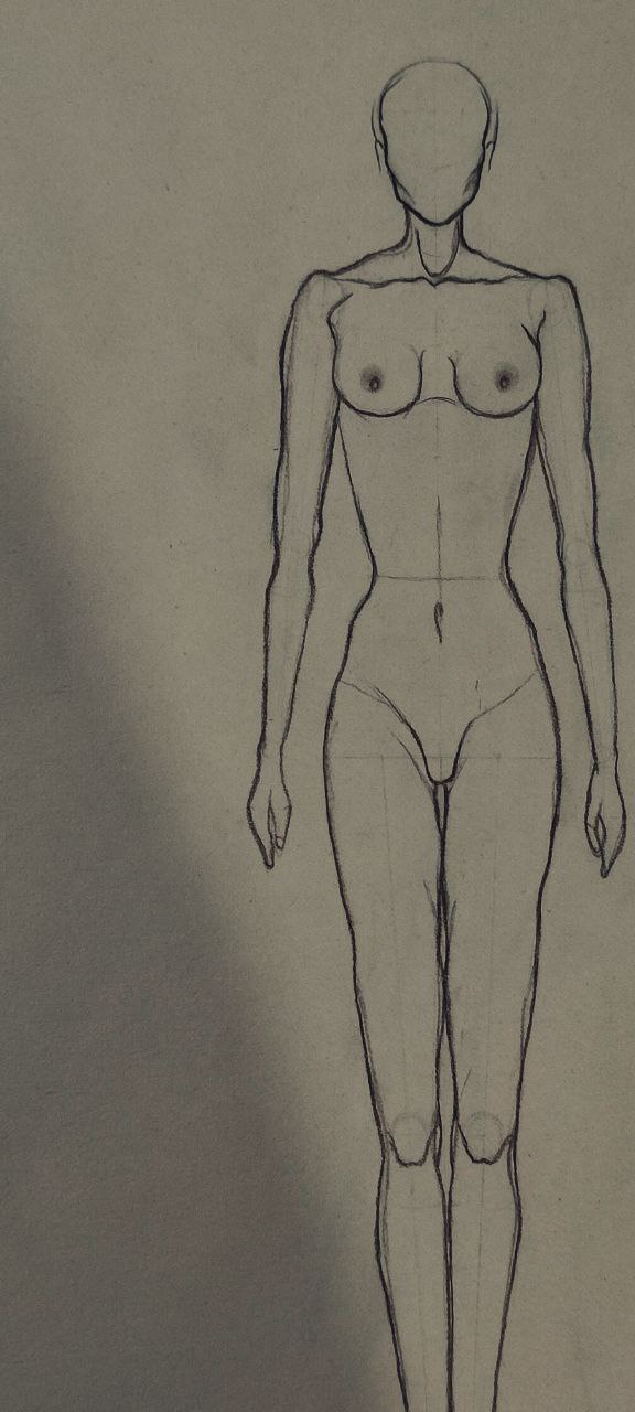Croquis à l'encre — figure debout