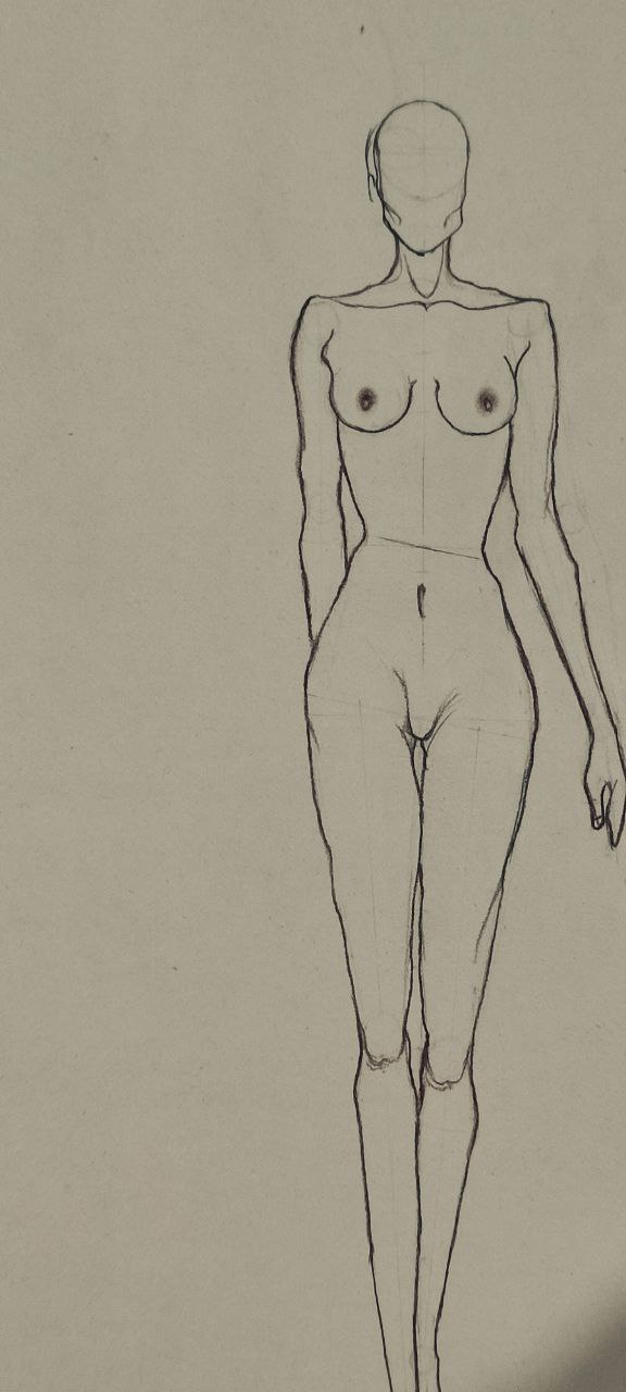 Croquis à l'encre — figure debout II