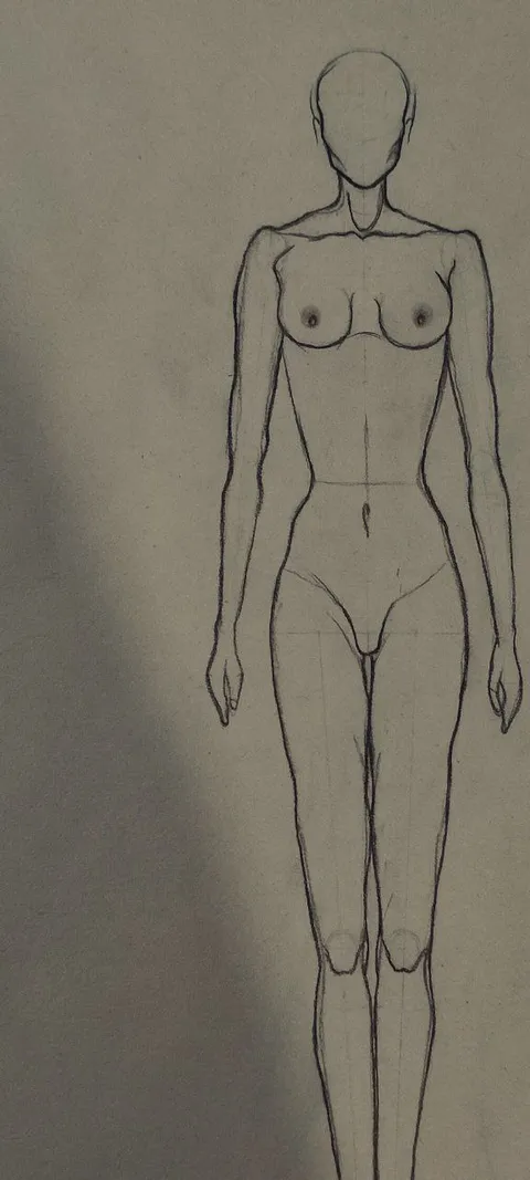 Anatomy study: torso construction, digital fashion design by Ghazal Alidoost