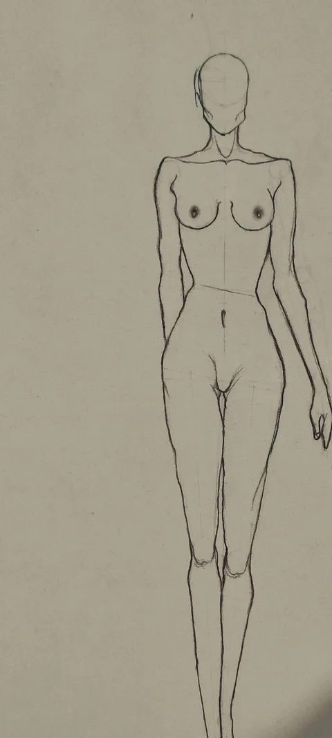 Anatomy study: arm and shoulder, digital fashion design by Ghazal Alidoost