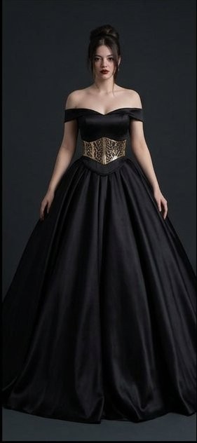 black ballgown goldbelt