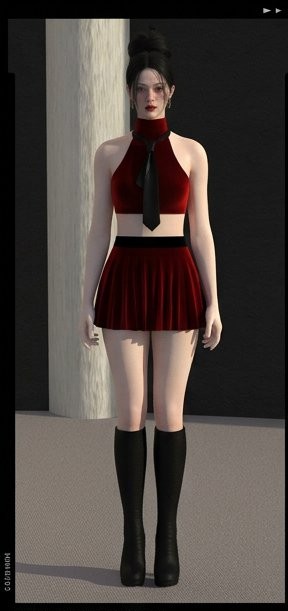 burgundy velvet mini set