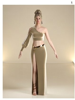 champagne one shoulder