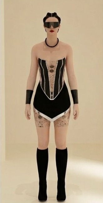 corset lace black