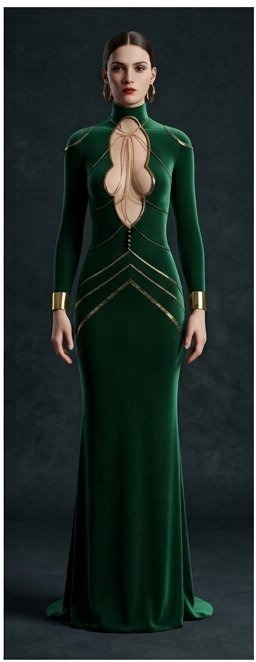 emerald keyhole gown