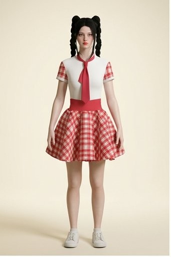 gingham school set