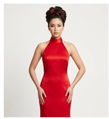 red satin mermaid